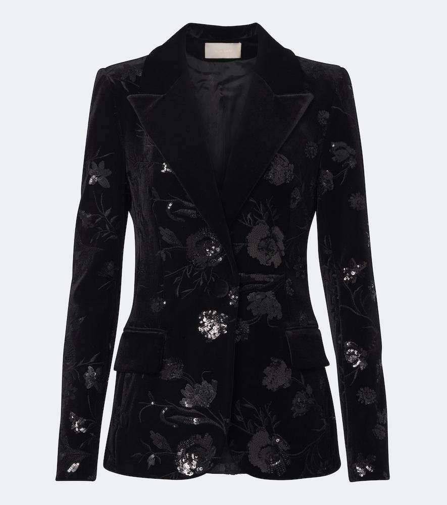 elie saab sequined velvet blazer