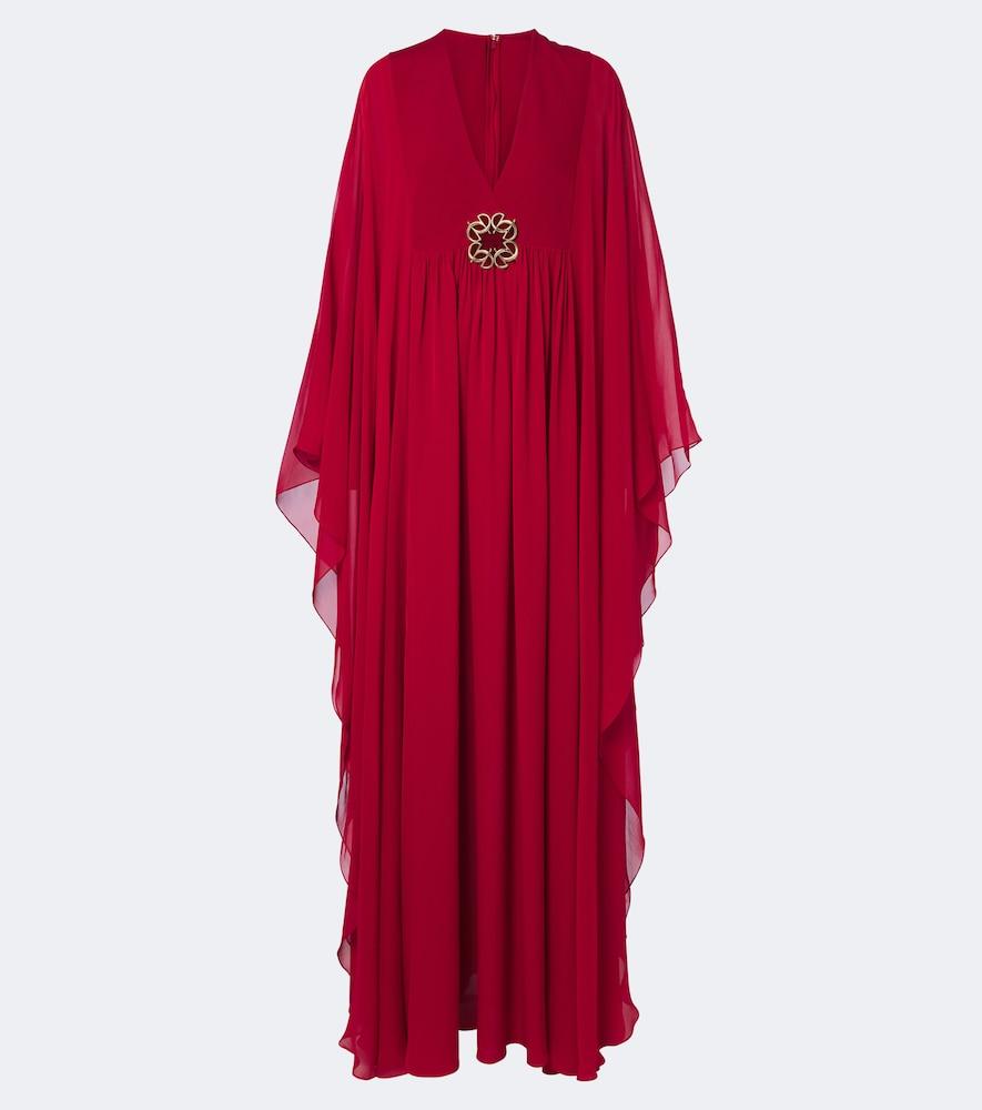 elie saab silk chiffon kaftan