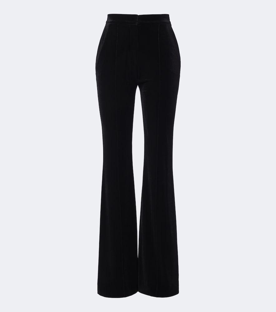 elie saab velvet flared pants