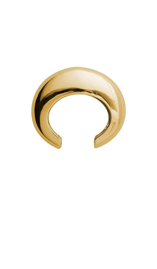 eliou alegra cuff bracelet in metallic gold.