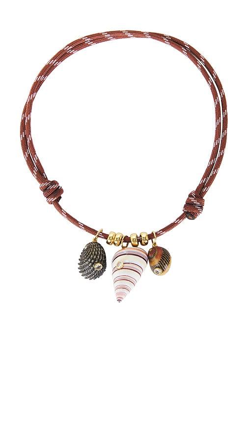 eliou bairro necklace in brown.