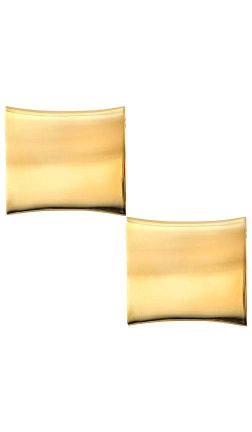 eliou colbi earrings in metallic gold.