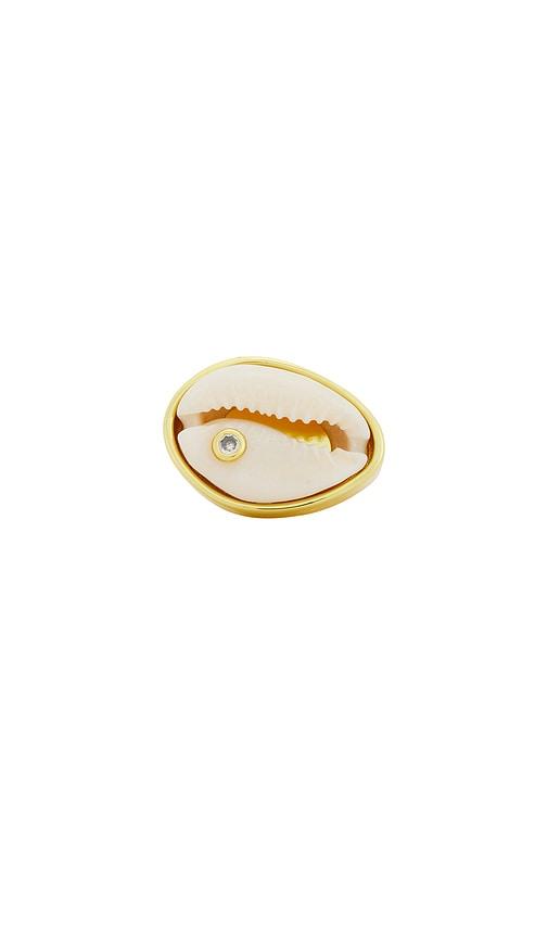 eliou coqui ring in metallic gold. - size 6 (also in 7, 8)