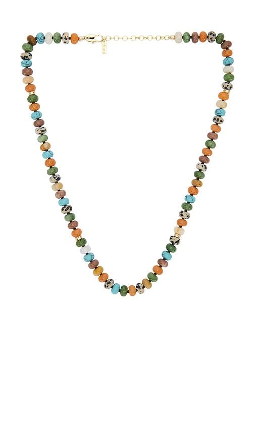 eliou diero necklace in green.