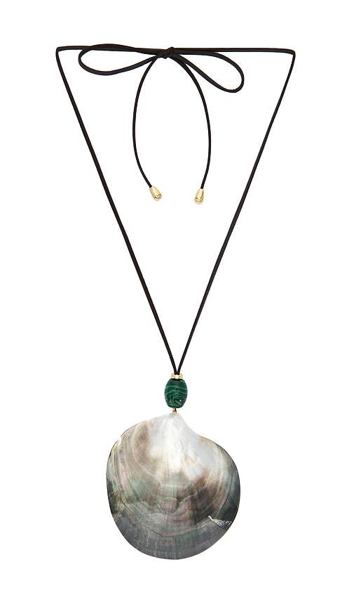 eliou do mar wrap necklace in brown.