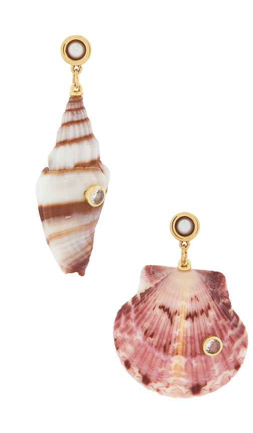 eliou drift earrings in orange.