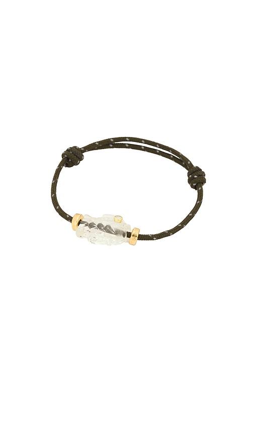 eliou mazu bracelet in metallic gold,green.
