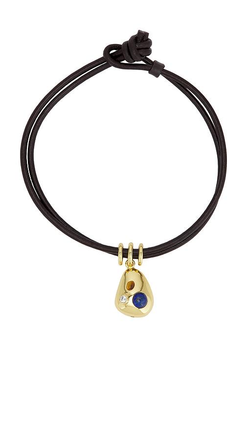 eliou noemia necklace in metallic gold.