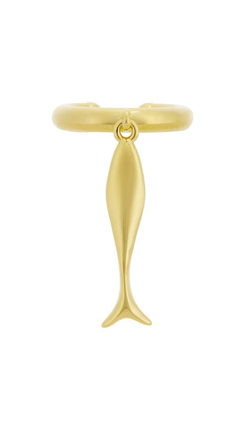 eliou sardine earcuff in metallic gold.