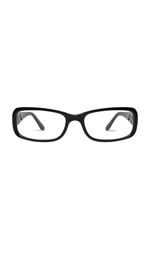 elisa johnson avery optical eyeglasses in black.