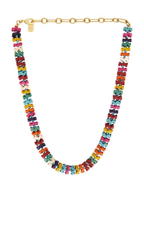 elizabeth cole aroha necklace in blue.