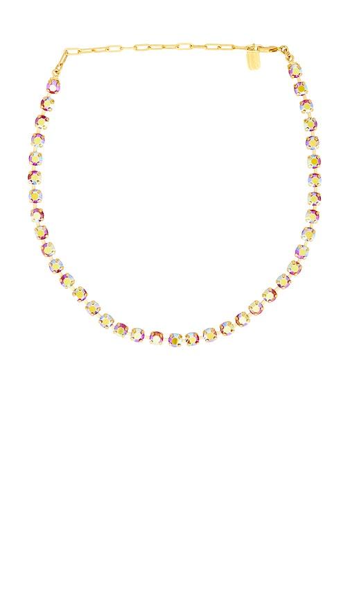 elizabeth cole shardelia necklace in pink.
