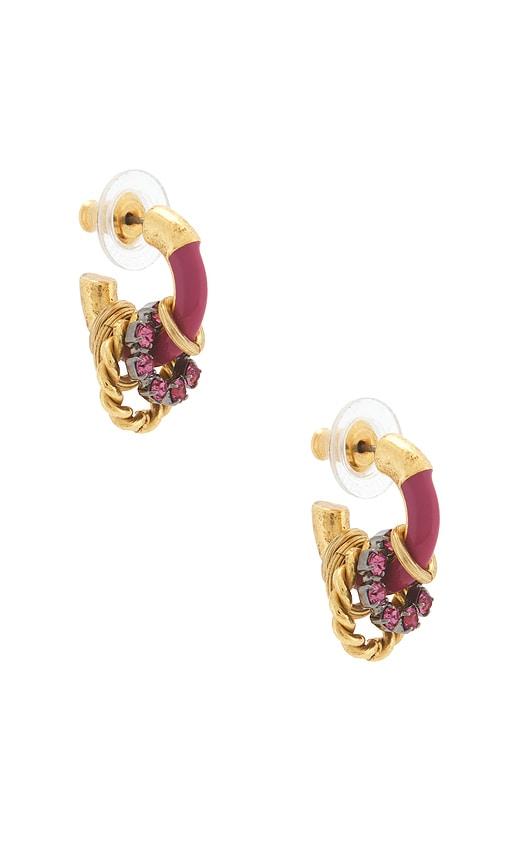 elizabeth cole yarra earrings in pink.