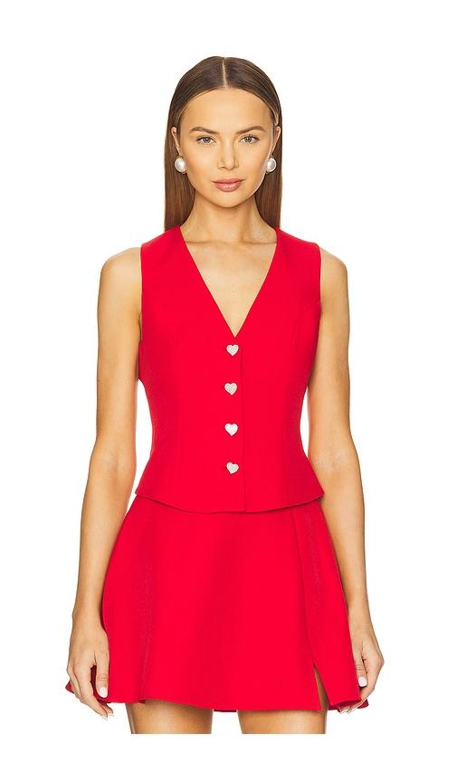 elliatt buttercup top in red. - size l (also in s, xs, m, xl)