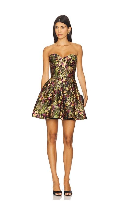 elliatt cindy strapless mini dress in olive. - size l (also in m, s, xl)
