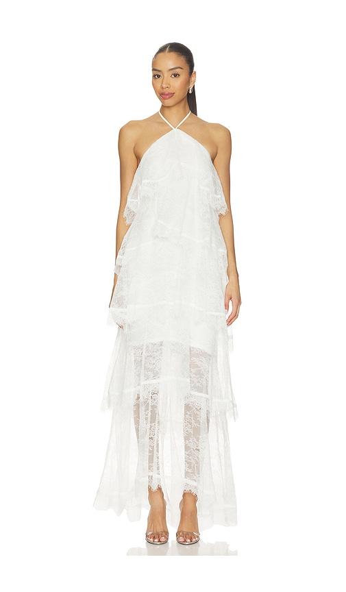 elliatt evelin lace gown in white. - size m (also in xs, s)