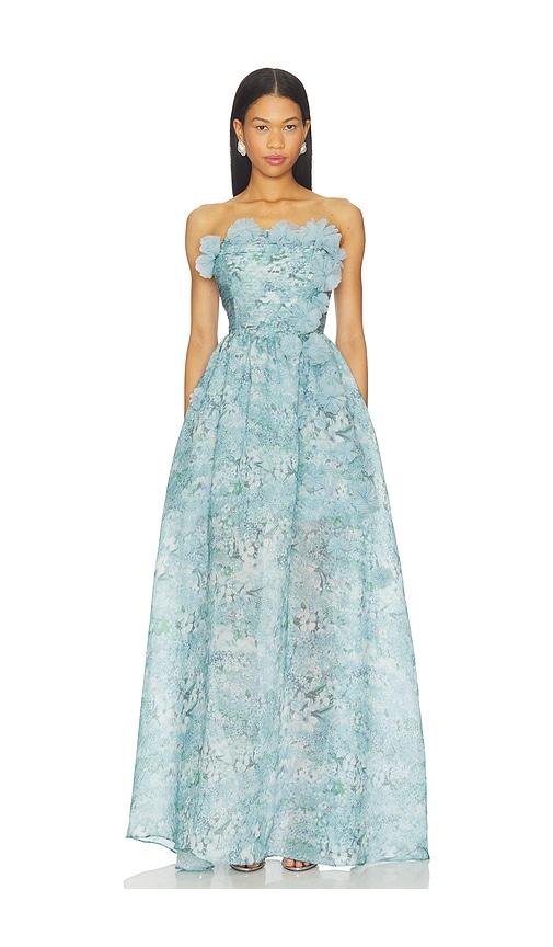 elliatt faye gown in blue. - size m (also in s, xs)