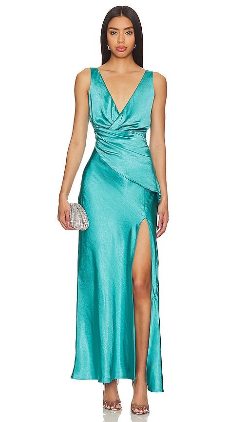 elliatt junia dress in teal. - size m (also in s)