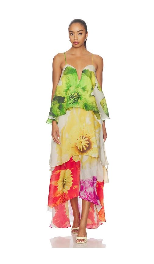 elliatt lilia tiered gown in multi. - size l (also in m, s, xl)