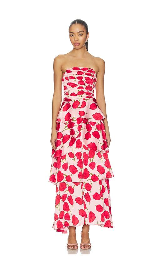 elliatt melia gown in pink. - size s (also in xs)