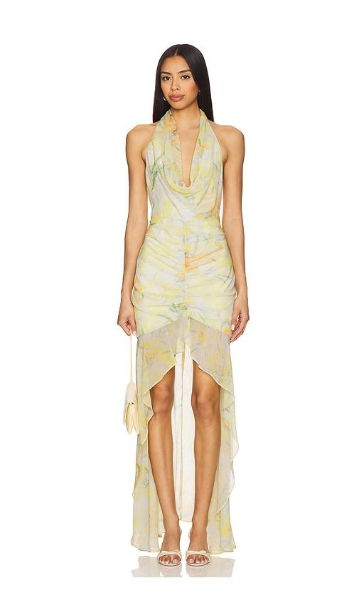 elliatt monica gown in yellow. - size l (also in m, s, xl)