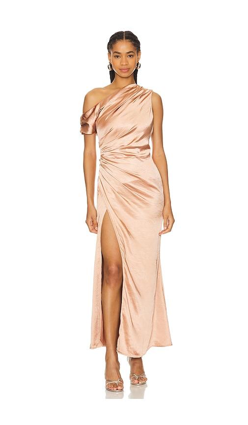 elliatt retreat dress in peach. - size l (also in s, m)