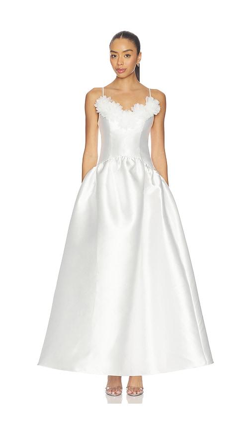 elliatt tula gown in white. - size l (also in s, xs)