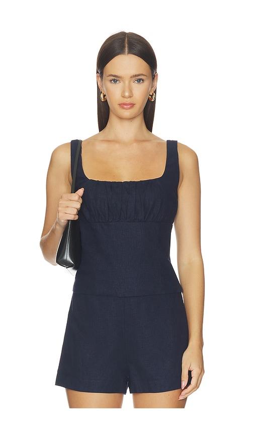elodie the label dwyn top in navy. - size m (also in s, xs)