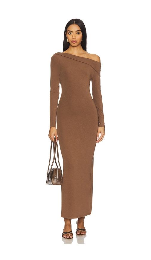 elodie the label elodie denis dress in brown. - size l (also in xs, s, m)