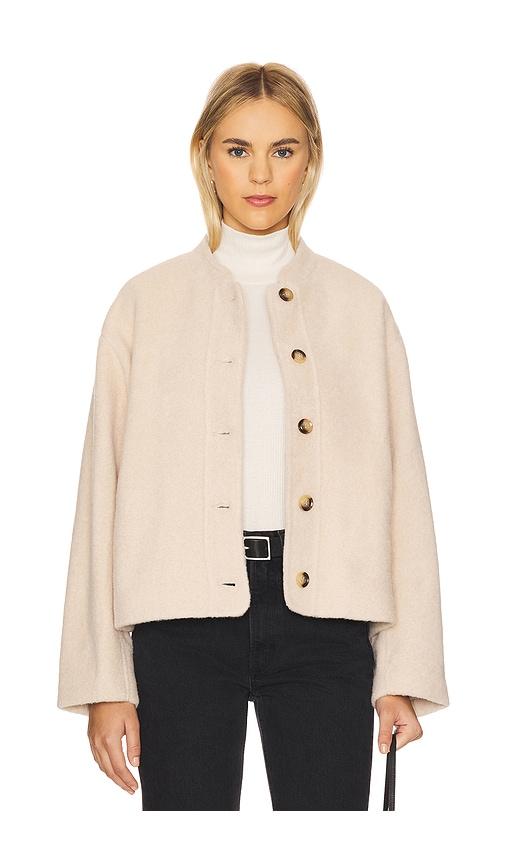 elodie the label elodie jules half coat in beige. - size m (also in s, xl)