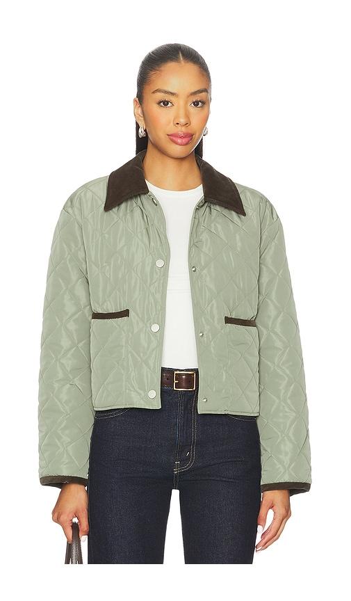 elodie the label elodie nina quilted jacket in green. - size l (also in s, m, xl)