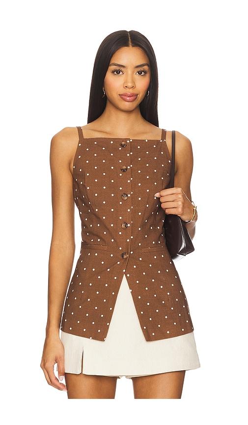elodie the label elsie top in brown. - size s (also in xs)