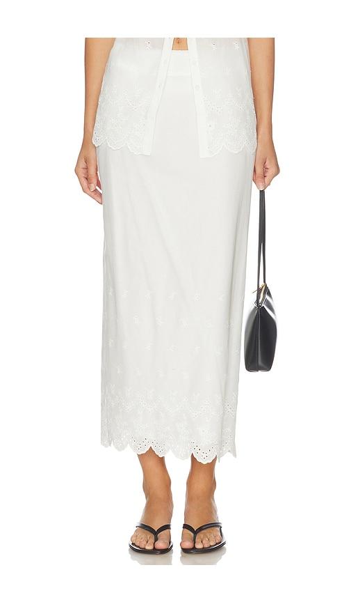 elodie the label giselle skirt in cream. - size l (also in xs, s, m, xl)
