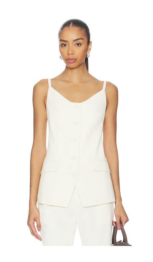 elodie the label isolde vest in cream. - size l (also in m, s, xl, xs)