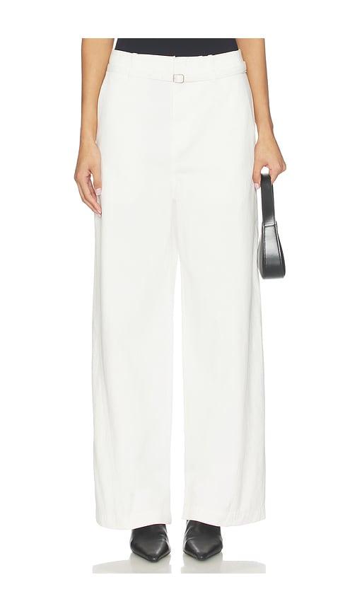 elodie the label jacob twill pants in white. - size l (also in s, xs, m)