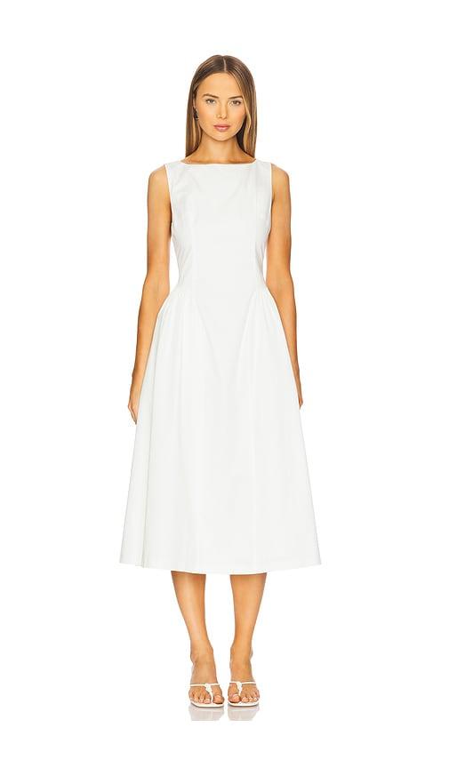 elodie the label lennon poplin dress in white. - size m (also in s, xs)