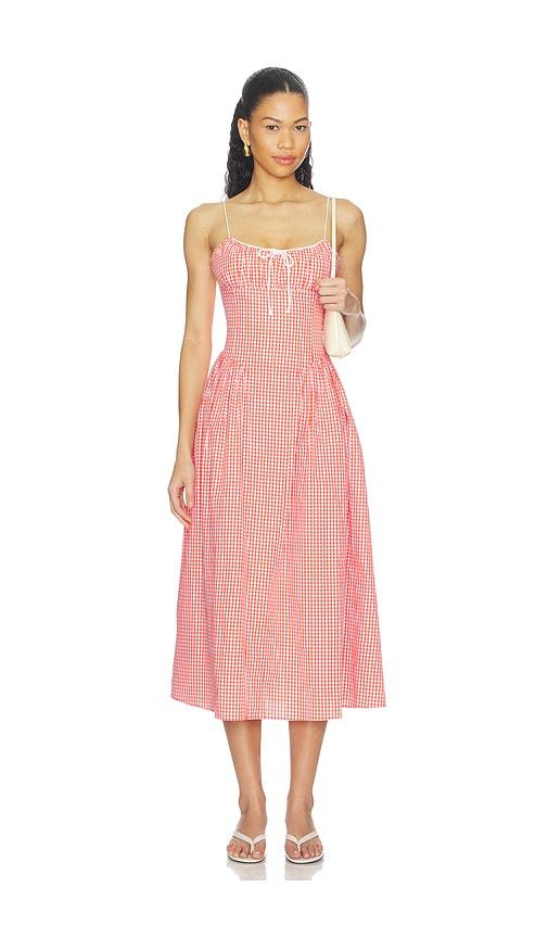 elodie the label lyla dress in red. - size l (also in xs, s, m)