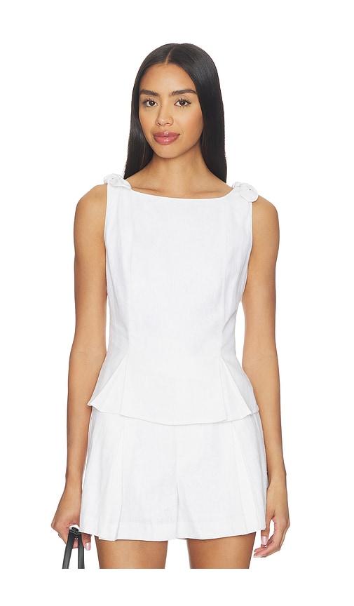 elodie the label maisel top in white. - size l (also in s, xs)