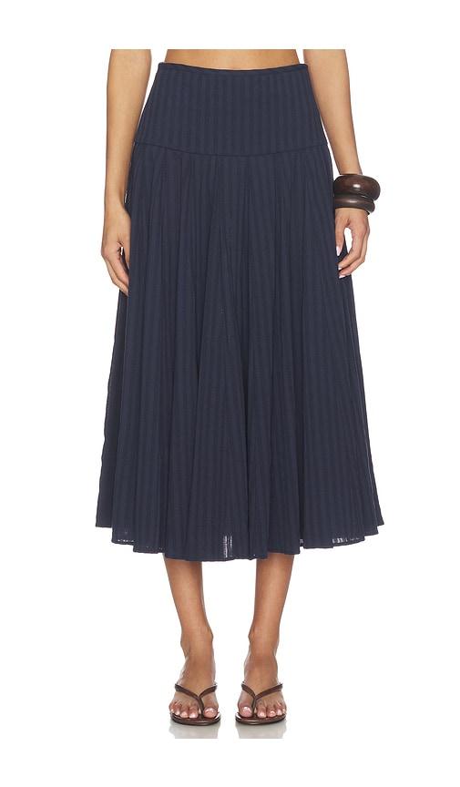 elodie the label merritt skirt in navy. - size l (also in s)