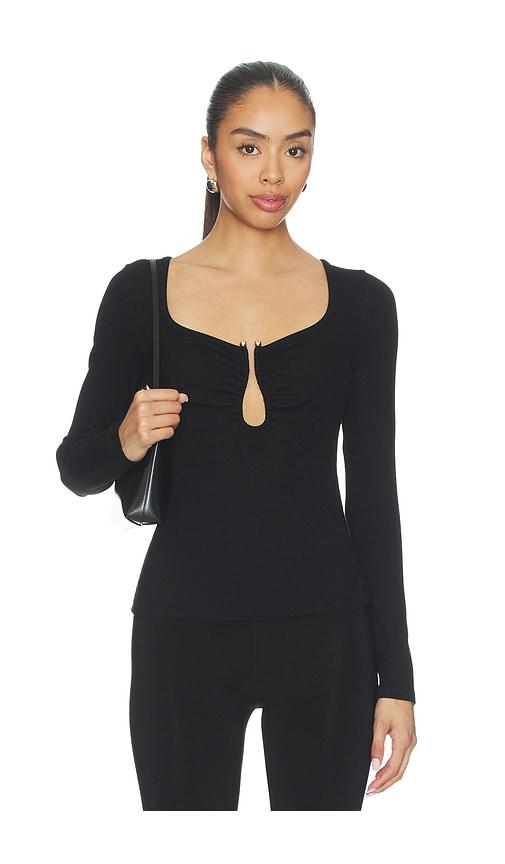 elodie the label mireya top in black. - size l (also in s, xs, m, xl)