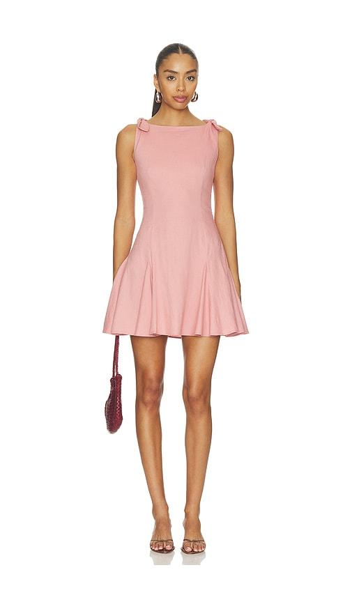 elodie the label reese mini dress in rose. - size s (also in xs)