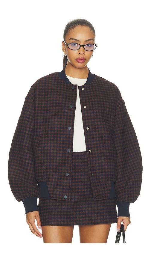 elodie the label simone bomber jacket in brown. - size l (also in s, xs, m, xl)