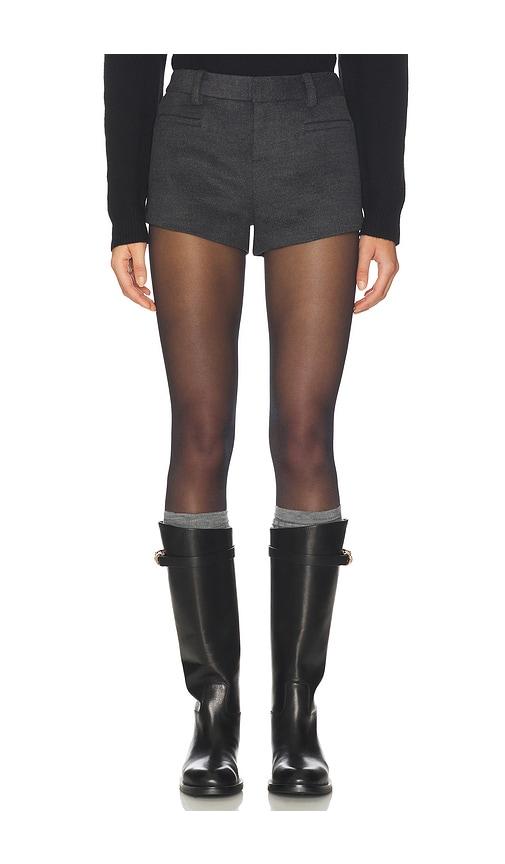 elodie the label thesis shorts in charcoal. - size l (also in m, s)