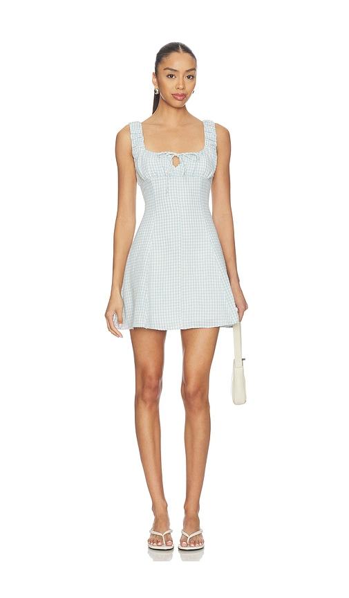 elodie the label vale mini dress in baby blue. - size l (also in s, xs, m)