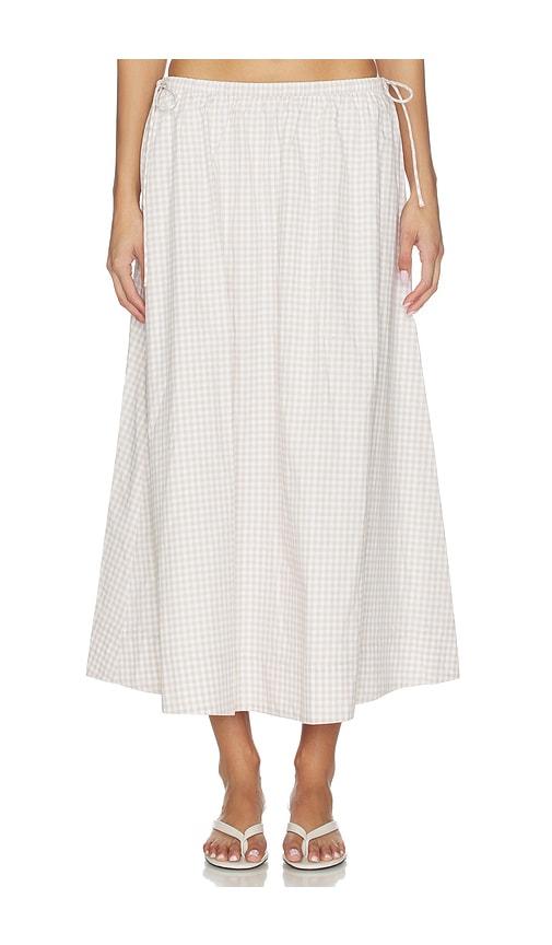 elodie the label vionnet skirt in taupe. - size m (also in s, xs)