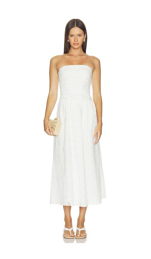 elodie the label wilda eyelet dress in cream. - size m (also in xs, s)