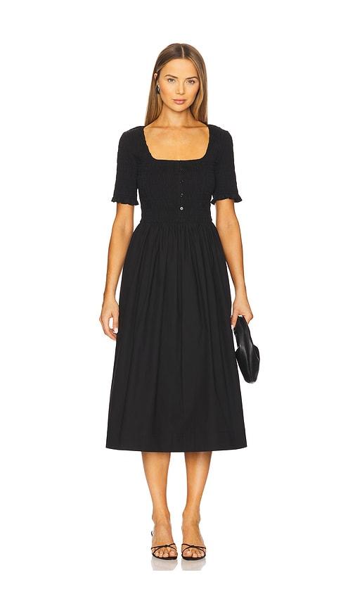 elodie the label zoe smocked dress in black. - size m (also in s)