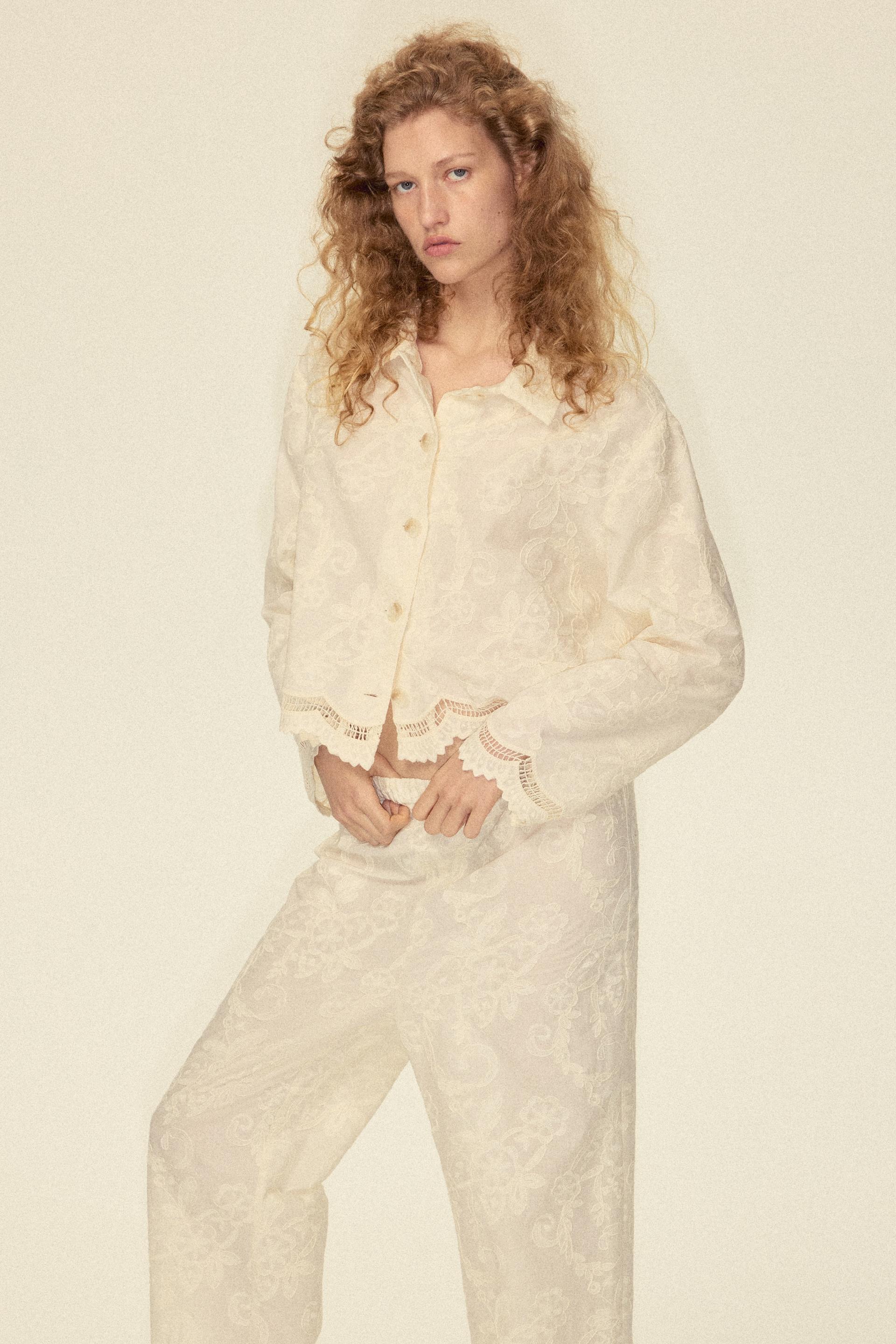 embroidered cotton jacket