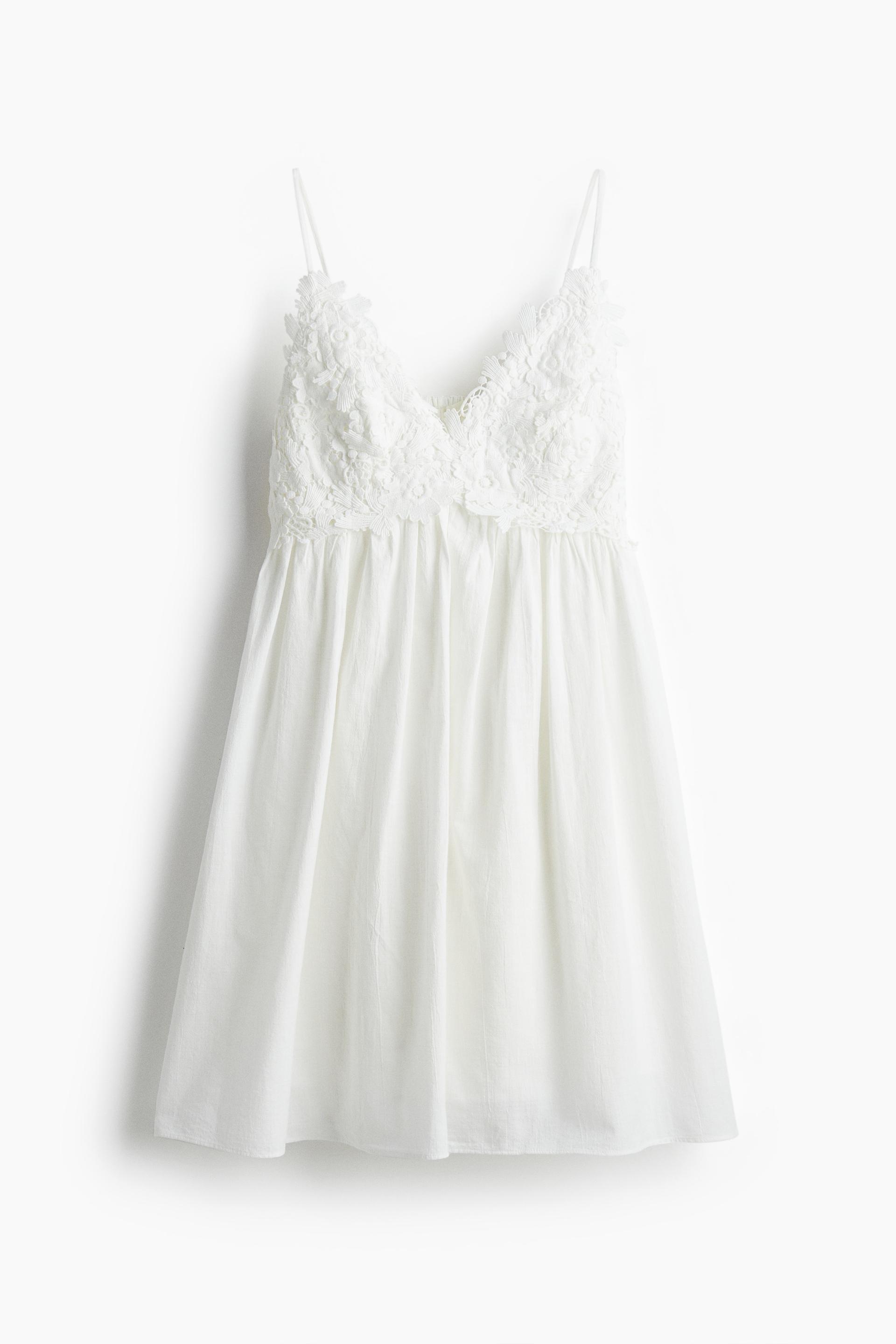 embroidered-detail dress