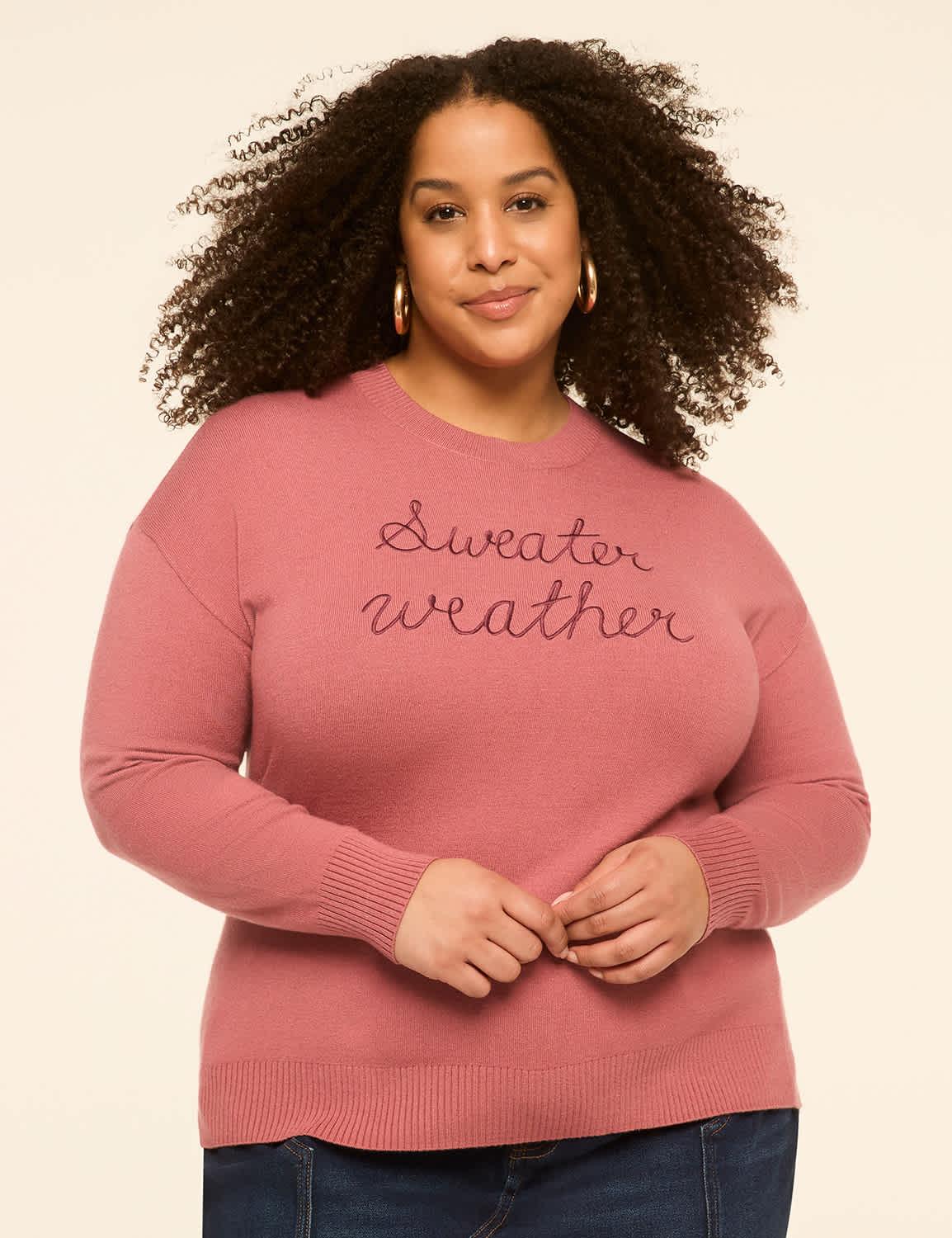embroidered sweater weather sweater